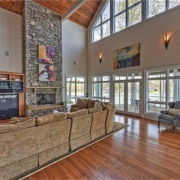 Slightly Rustic Contemporary Lake Norman Home