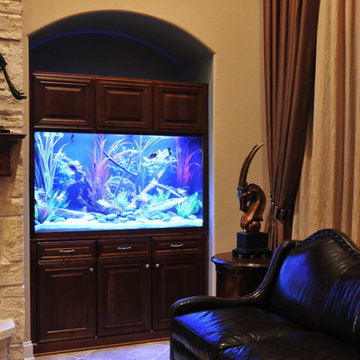 Aquarium in Entertainment Center Nook