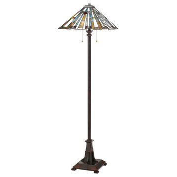 Luxury Posh Tiffany Floor Lamp, Valiant Bronze, UQL7171