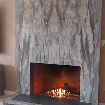Majestic Wall Fireplace With Raised Hearth