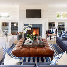 Contemporary Beach Cottage Library Book Room