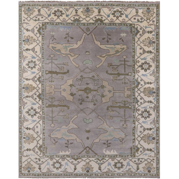 8'x10' Oushak Hand Knotted Wool Rug, Q1469
