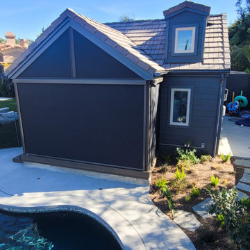 6 Motorized Power Screens on an ADU and California Room in Orange County, CA