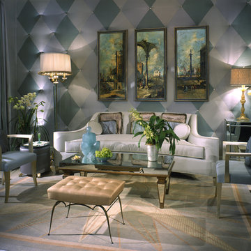 Venetian Inspired Art Deco Living Room