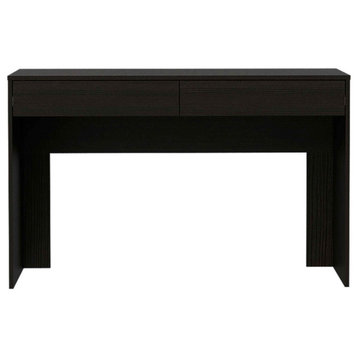 Tampa Computer Desk Two Drawers, Black Wengue