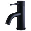 Fauceture Single-Handle Bathroom Faucet With Push Pop-Up, Matte Black