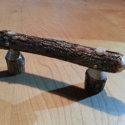 Adirondack Series, "Beaver Cut", 4" center, Cabinet Pull/Handle - Cabinet And Drawer Handle Pulls