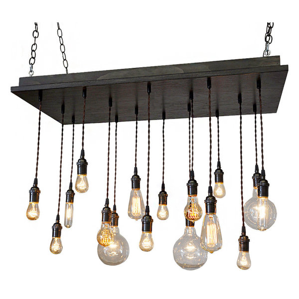 Industrial Lightworksrustic Industrial Dining Room Chandelier Black Nickel Socket Black C Dailymail