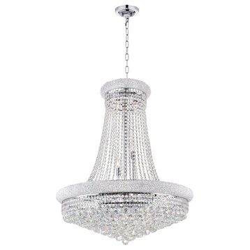 CWI LIGHTING 8001P32C 19 Light Down Chandelier with Chrome finish