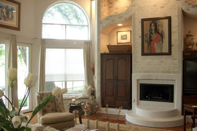 Elegant living room photo in Houston