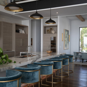 Milano - Fantasia + Bianco Lucido - Kitchen New Construction