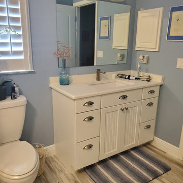 From standard  builder's to beautifully  cabinets, tops and splash!