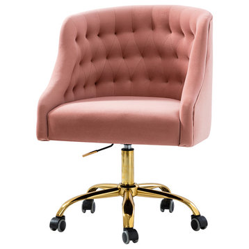 Home Office Swivel Chair, Pink