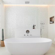 mosaic wall master bathroom
