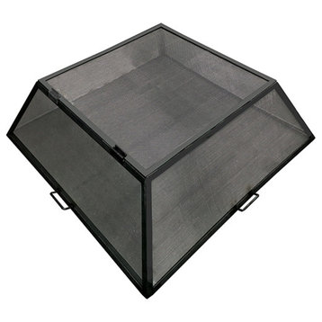 Master Flame Fire Pit Screen, Hinged Access, Stainless Steel, 57"x57�