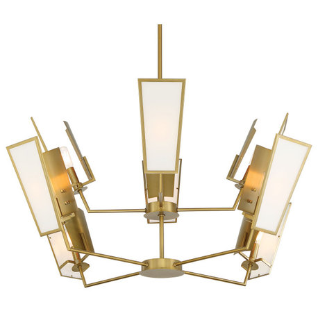 Minka Lavery 2678 Ricochet 8 Light 40"W Chandelier - Soft Brass