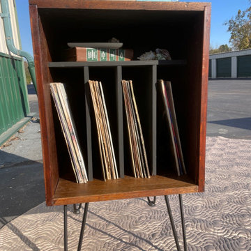 Custom Record Player & Album Console