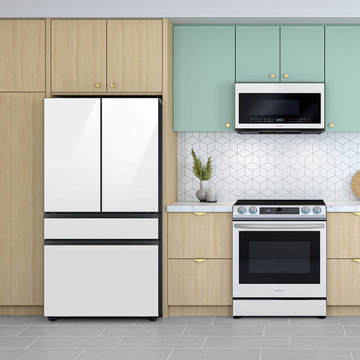 Samsung Bespoke 23 Cu. Ft. French Door Refrigerator with Beverage Center - White