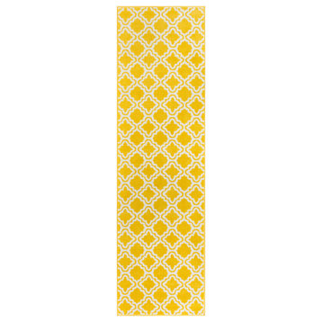 Well Woven Star Bright Yellow Area Rug, 2'x7'3'' Runner