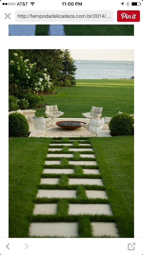Has Anyone Put Pavers In Grass Like This, Laying Patio Pavers On Grass