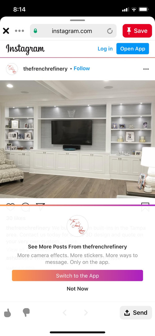 custom built ins around tv