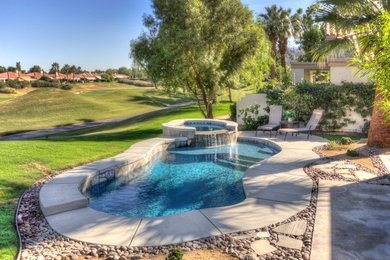 Inspiration for a mediterranean pool remodel in Los Angeles