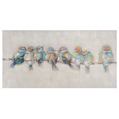 Stupell Industries Little Birds Abstract Pastel Background Nature