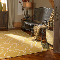 Grand Bazaar Over Dyed Area Rug- Gold - Area Rugs