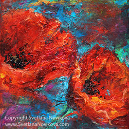 Red Poppies Flowers art prints - Artwork