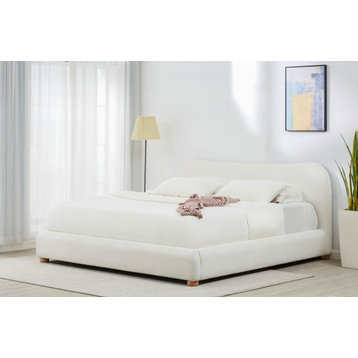 Safavieh Couture Beccarose Boucle Bed, Ivory, King