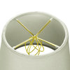 5x8x7 Textured Oatmeal Hard Back Lampshade with White Lining Edison Clip On, Light Oatmeal