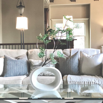 Decor at Vaulted Ceiling home