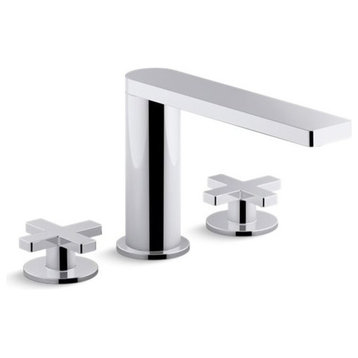 Kohler Composed Widespread Bathroom Faucet w/ Cross Handles, Polished Chrome