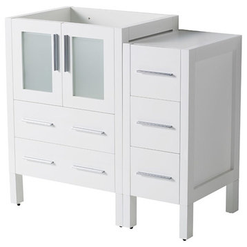 Torino 36" White Modern Bathroom Cabinets