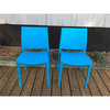 Strata Furniture Sensilla Weatherproof Polypropylene Chair in Blue (Set of 2)