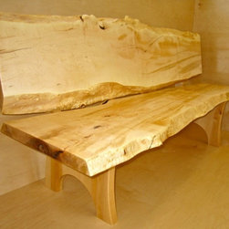 Live Edge Maple Bench - Indoor Benches