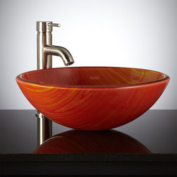 SOLAR GLASS VESSEL SINK - Bathroom Sinks
