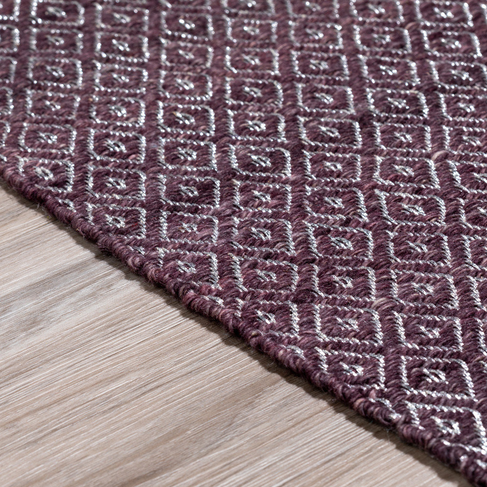 Dalyn Zen Area Rug ZE1 Ze1 Plum Plum Faded Diamonds, 8' x 10 ...