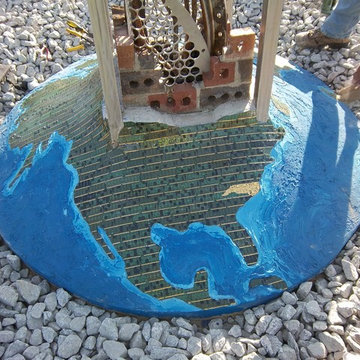 Industrial Facebook Sculpture