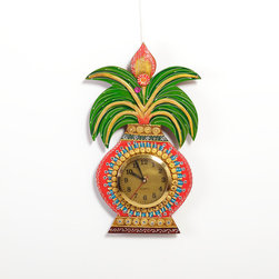 Wood Clay Kalash Clock - Clocks