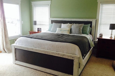 King Size Bed w/ Upholstered Insert
