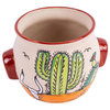 Novica Handmade Mexican Desert Ceramic Flower Pot