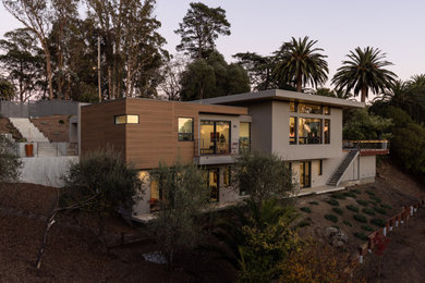 Inspiration for a 1950s exterior home remodel in Other