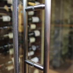 The Stellar - All Glass Wine Cellar Kit - Ladder Pull Handle - Wine And Bar Cabinets