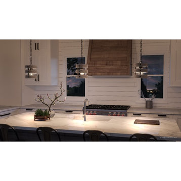 Luxury Modern Farmhouse Pendant Light, Adelaide Series, Charcoal