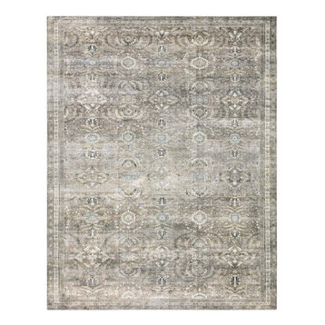 Layla Lay-13 Antique/Moss Printed Area Rug by Loloi II, 7'6"x9'6"