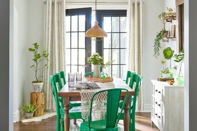 Shabby-chic style dining room in Other.