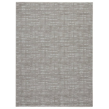 Ashley Furniture Norris 7'6" x 9'6" Area Rug in Taupe and White