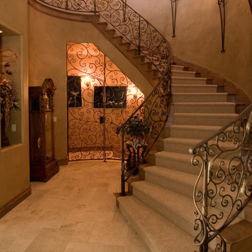 Northern California Mediterranean Estate - Circular Stairway