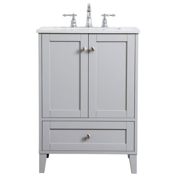 Elegant VF18024GR 24"Single Bathroom Vanity, Gray